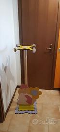 Splendido appendiabiti bambini artigianale legno