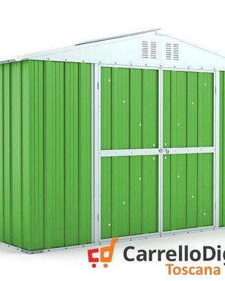 Box giardino lamiera zincata 327x155 verde chiaro