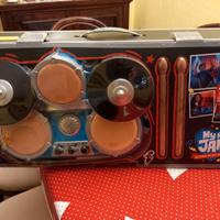 Batteria giocattolo con bacchette e custodia