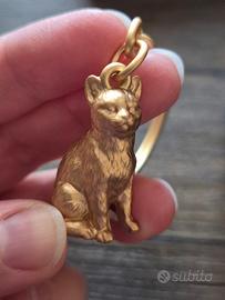 Portachiavi gatto dorato TROIKA