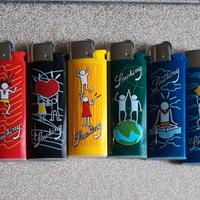6 ACCENDINI SMOKING SERIE COMPLETA CITY-FREE-CLEEP