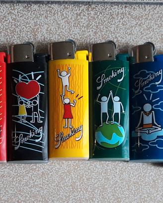 6 ACCENDINI SMOKING SERIE COMPLETA CITY-FREE-CLEEP