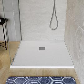 Piatto doccia 80 x 80 nuovo effetto pietra bianco