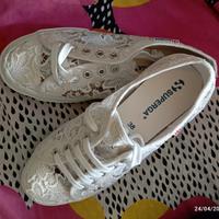 Sneakers Superga  in macramè nr 38 colore bianco