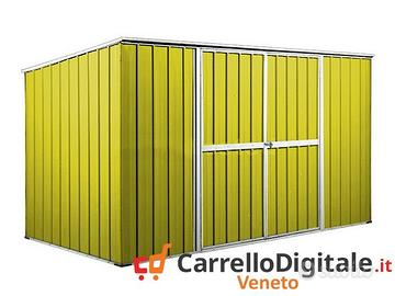 Casetta giardino in Acciaio 345x186cm 6mq giallo