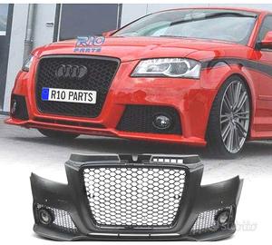 PARAURTI ANTERIORE AUDI A3 8P 08-12 RS NERO PDC
