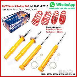 4 Ammortizzatori Sportivi BMW 5 E60 520d -50/30mm