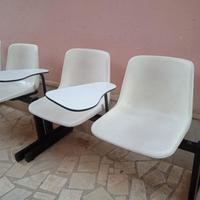 Coppia panche su struttura metallica