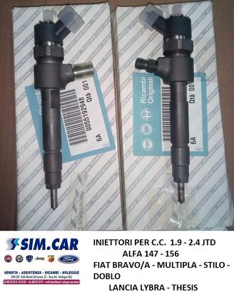Iniettori c.c. 1.9 - 2.4 JTD Alfa 147, Fiat Bravo