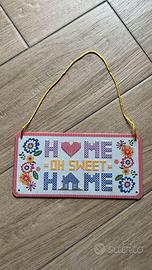 Cartello Vintage da appendere Home Sweet Home