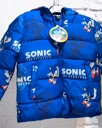Sonic piumino con cappuccio 8 anni
