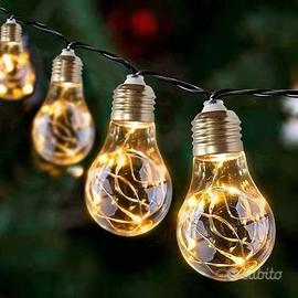 NUOVA Catena Luminosa Solare Esterno 8Metri 20 LED