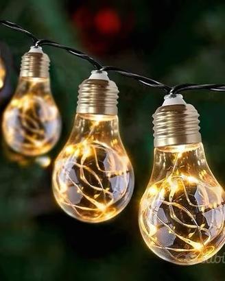 NUOVA Catena Luminosa Solare Esterno 8Metri 20 LED