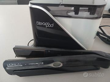 Piastra capelli steam pod professional