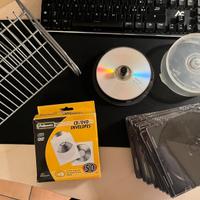 Mix DVD e CD vergini con buste custodie e porta CD