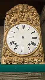 Orologio antico da tavolo / pendola con cornice