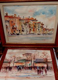 3 dipinti vedute Norberto Martini prezzo x1 