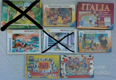 Lotto di num. 6 puzzle usati