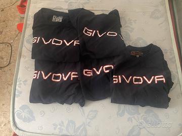 5 t-shirt  Givova tshlia M blu allenamento calcio