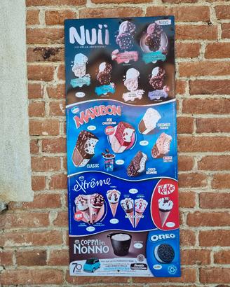 Targa tabella gelati maxibon  