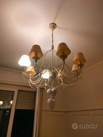 Elegante lampadario vintage/shabby chic con 8 luci