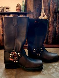 Stivali Piston mai usati stile Western Cowboy