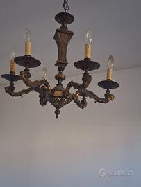 LAMPADARIO  IN OTTONE