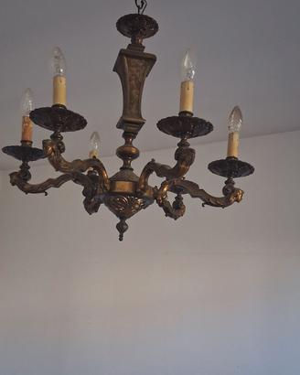 LAMPADARIO  IN OTTONE