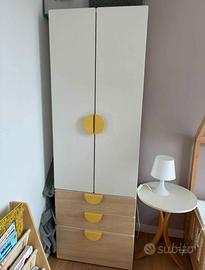 ARMADIO IKEA BIANCO ROVERE CAMERA BIMBI 60x40x180