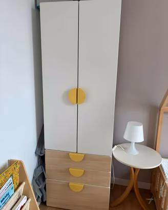 ARMADIO IKEA BIANCO ROVERE CAMERA BIMBI 60x40x180