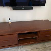 Mobile TV legno Massello Banak