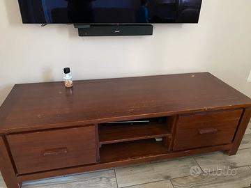 Mobile TV legno Massello Banak