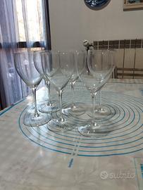 6 bicchieri in cristallo 