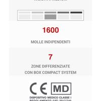 Materasso permaflex mirage 1600 molle 180x200