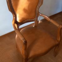 poltroncina da camera in pelle