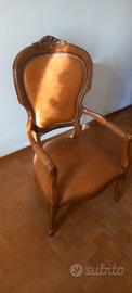 poltroncina da camera in pelle