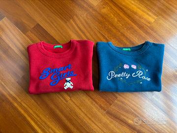 Coppia di felpe Benetton 4 anni