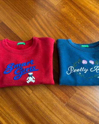 Coppia di felpe Benetton 4 anni