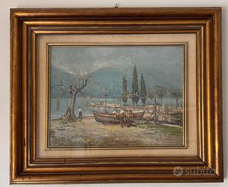 Quadro di Antonio Pagnotta:"pescatori a Portese"