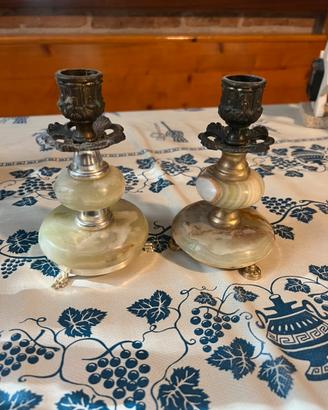 Portacandele in marmo