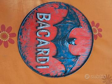 targa bacardi metallo da appendere rum cocktail 