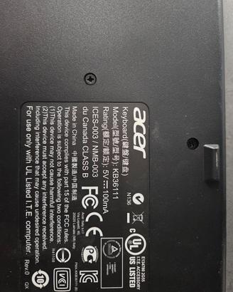 monitor acer x computer e tastiera nuovi entrambi 