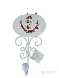 Nuovo appendino in ferro da bagno parete muro