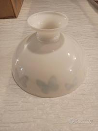 Lampadario in vetro con applicazioni di farfalle,