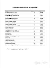 LOTTO AUTOMAZIONE INDUSTRIALE+PLC+LED SPECTRUM+INV