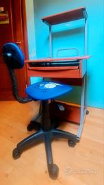 set tavolino computer con seggiolina