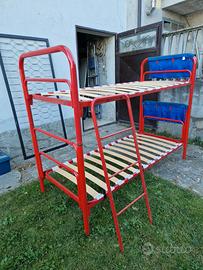 letto a castello in ferro