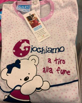 Pigiamone  in cotone leggero per bimba 9/12 mesi