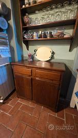 Madia rustica originale anni '40 in legno di abete