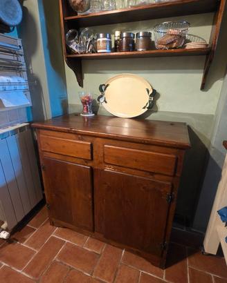 Madia rustica originale anni '40 in legno di abete